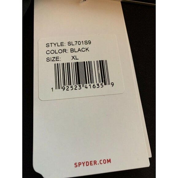 Spyder XL Black Laser Cut Detail Long Sleeve UV Protection Crop Rash Guard - Picture 7 of 7